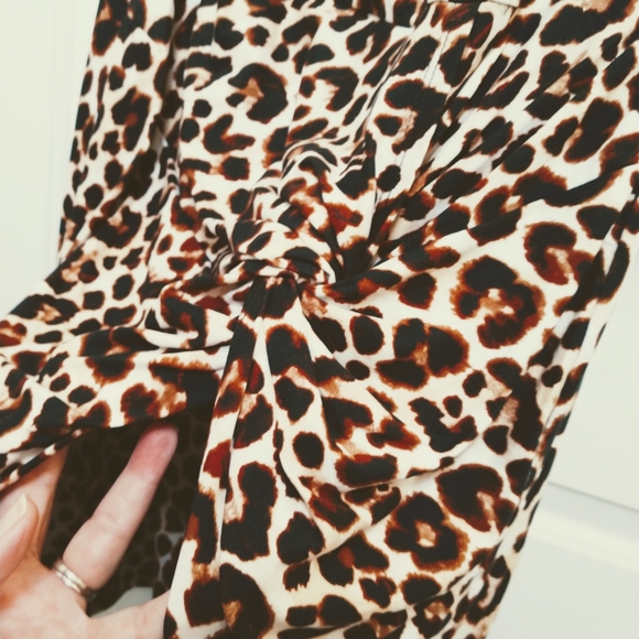 1 LEFT New Zenobia Strapless Leopard Print Dress - Picture 6 of 8